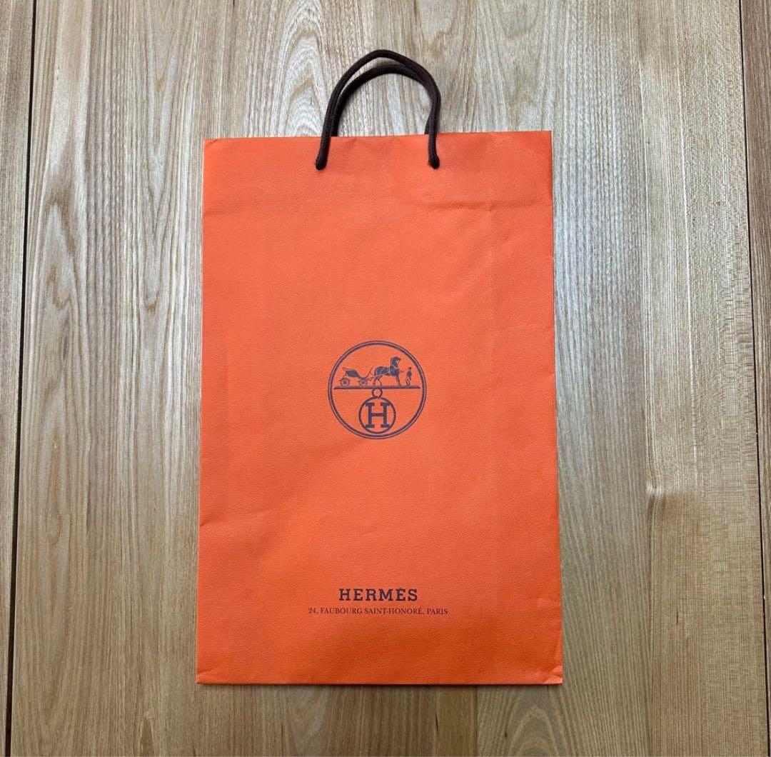 新品未使用】HERMES オレンジ　バスタオル　H柄　箱 • 袋 付き