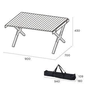テントファクトリー ウッドラインロールトップテーブルTF-ZEL-RT90W