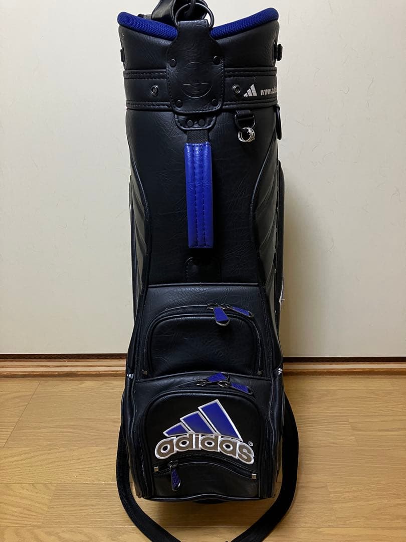 adidas キャディバッグ 黒/青