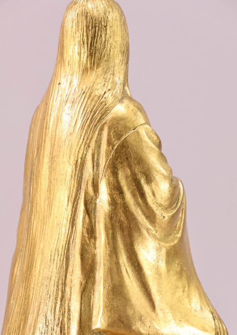 文化功労者 圓鍔勝三作 純金箔仕上 ブロンズ像 紫式部像 8.7kg　銅製