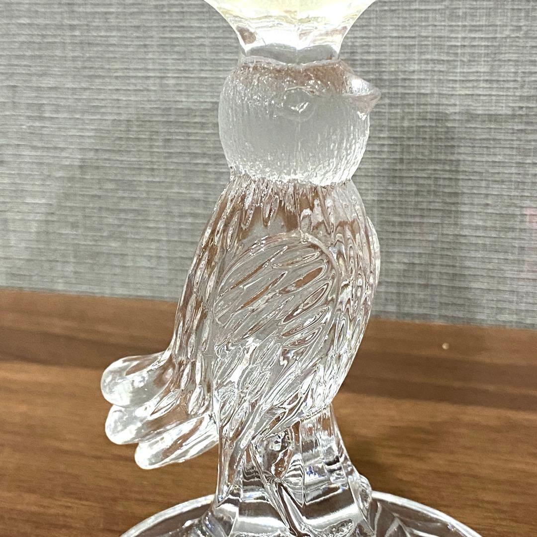 【HOFBAUER】 ホフバウワークリスタルガラス赤い装飾 鳥の彫刻　ドイツ製
