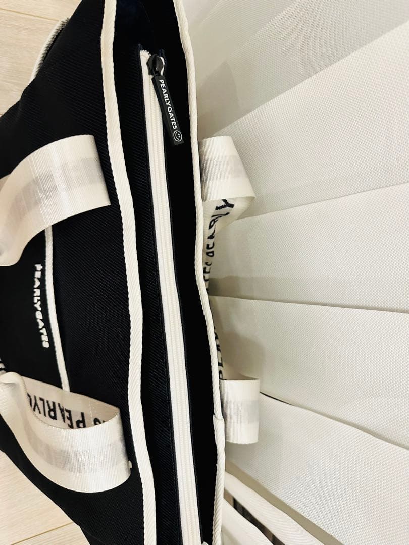 PEARLY GATES トートバッグ 大容量 黒/白