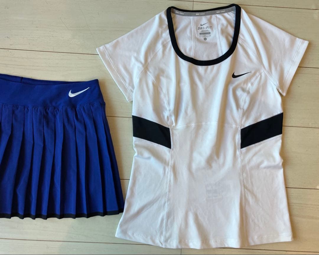 NIKEナイキ＊テニスウェアセット ホワイト＆ブルー