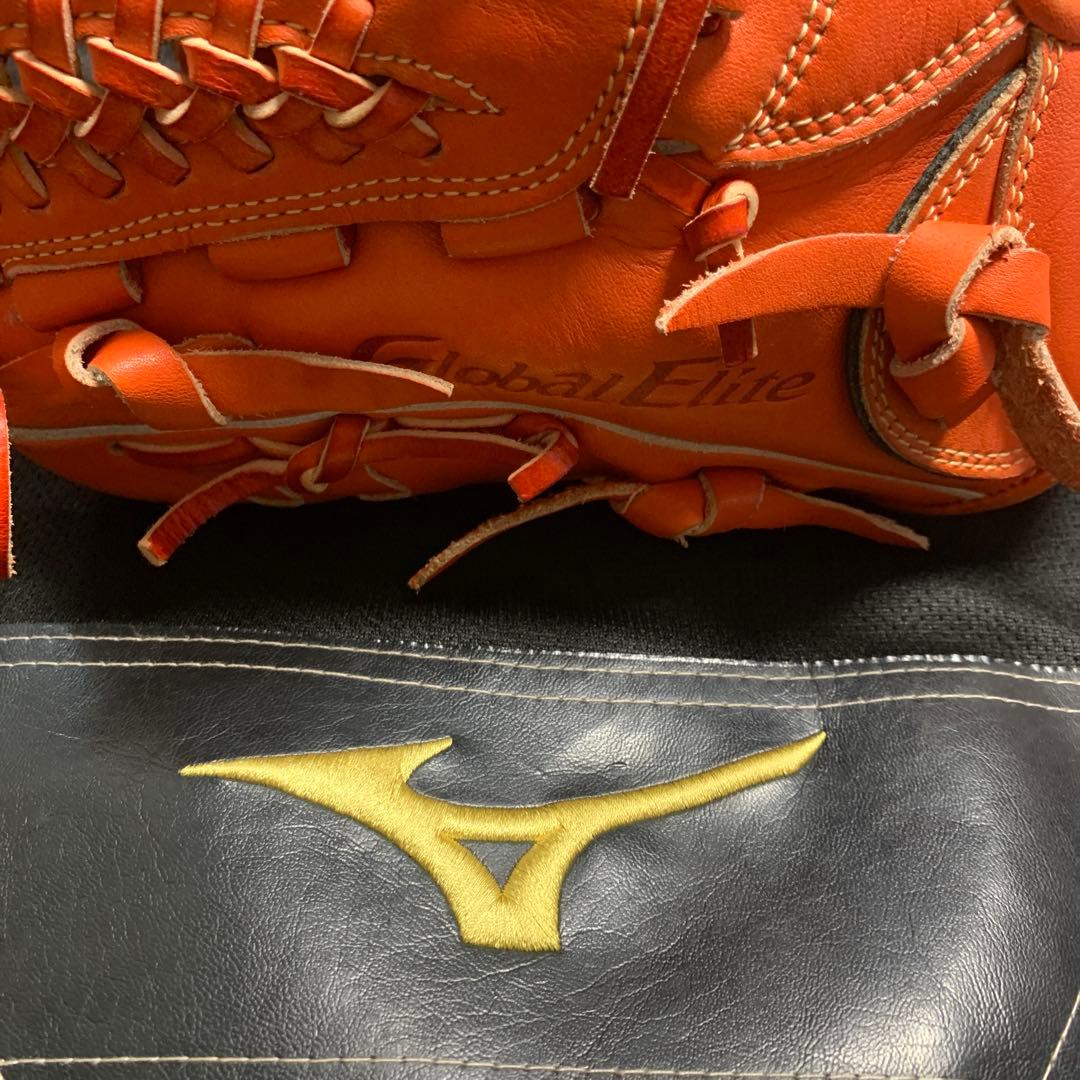 Mizuno Global Elite 軟式グローブ オレンジ