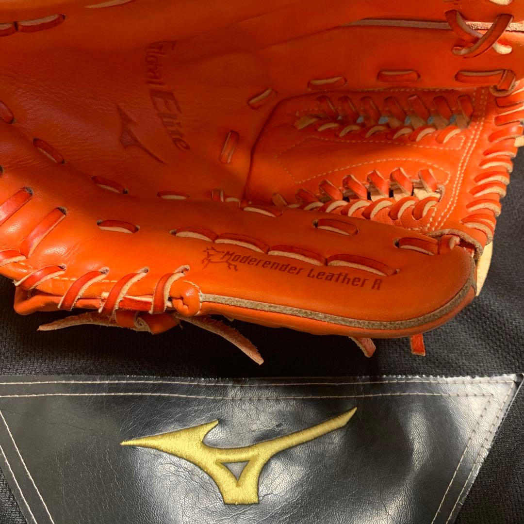 Mizuno Global Elite 軟式グローブ オレンジ
