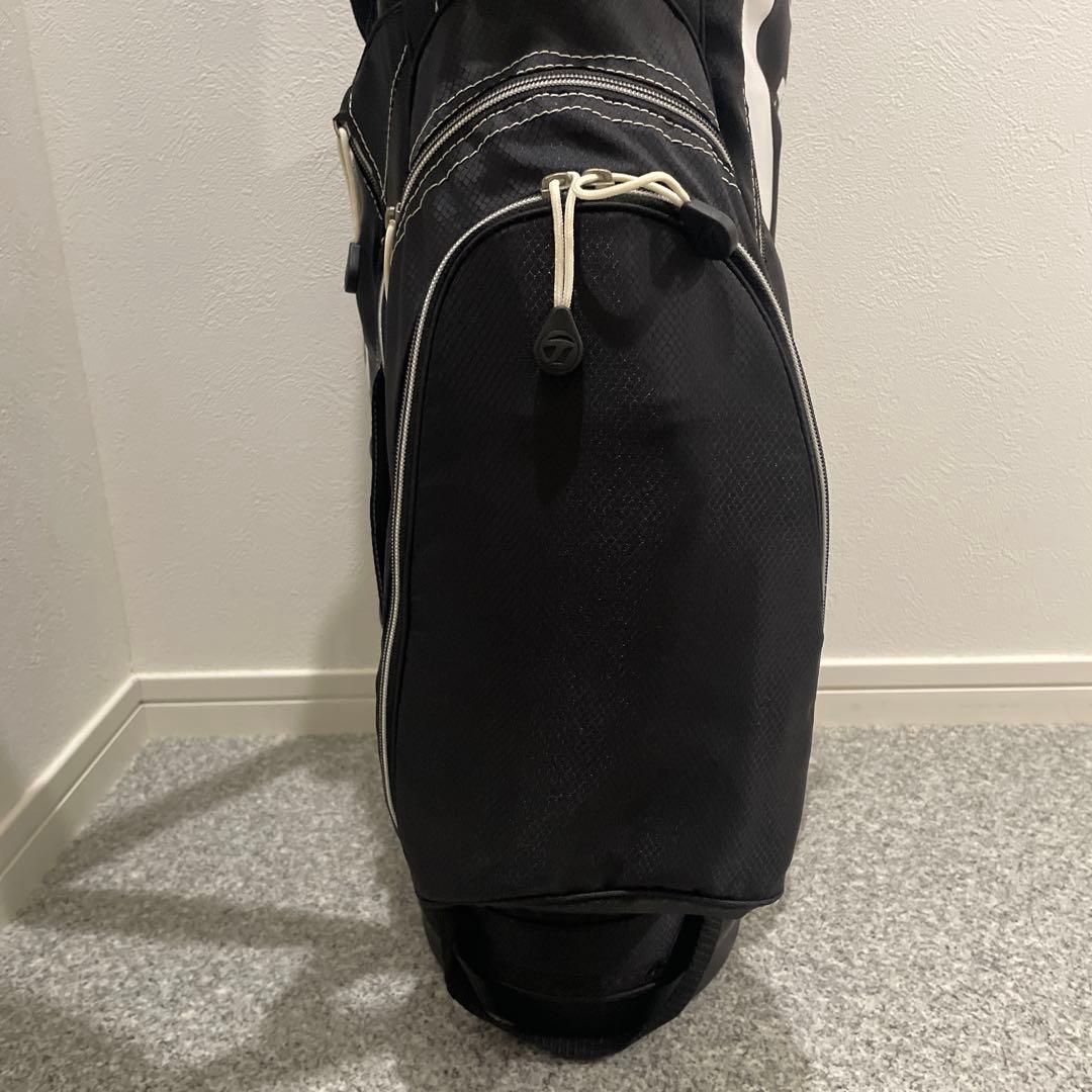テーラーメイド キャディバッグ スタンド式 軽量 6分割 ゴルフ ブラック