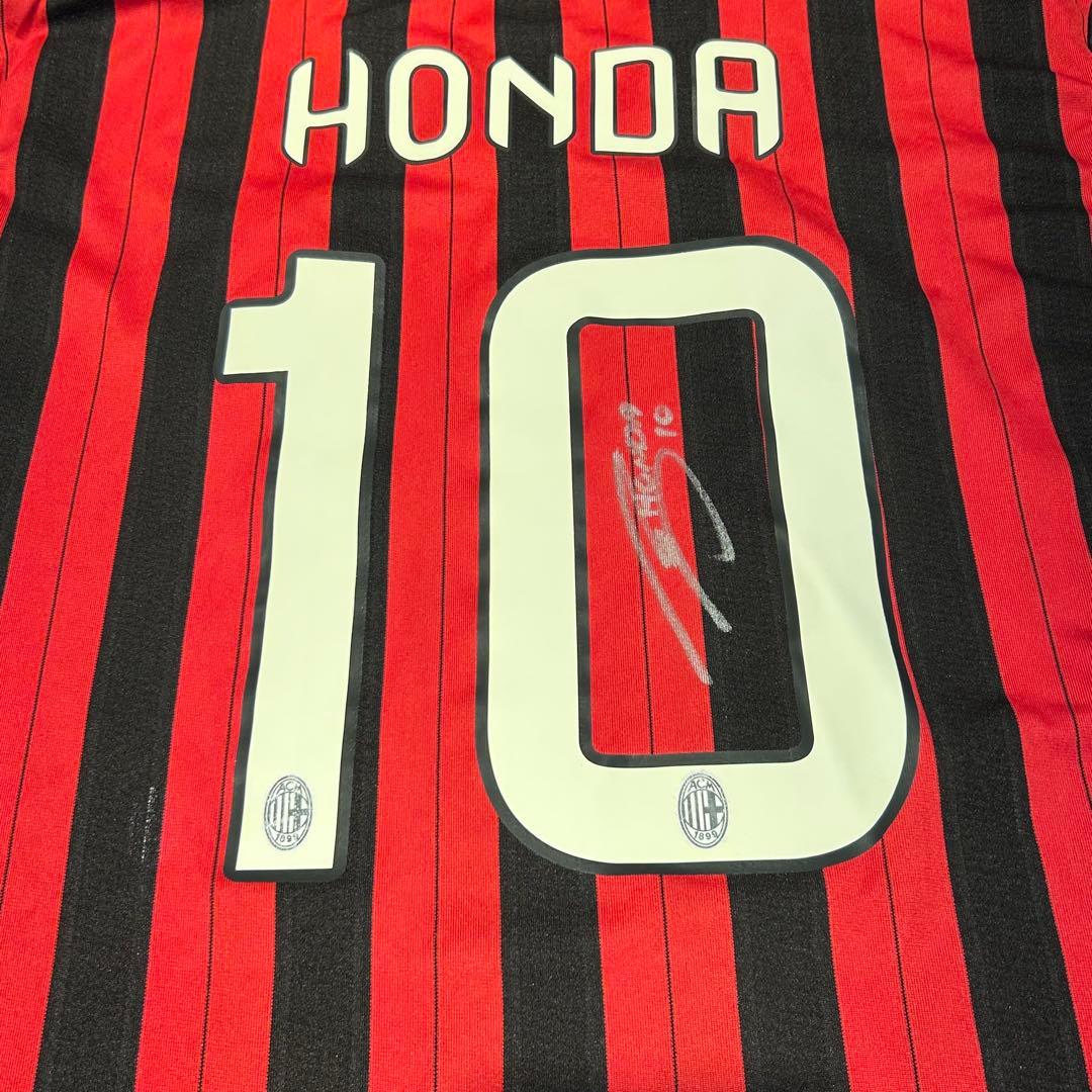 ACミラン 本田圭佑 13/14ホームユニフォーム直筆サイン入りマルチサイン