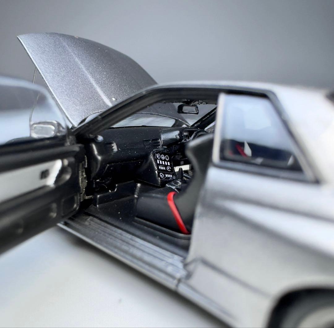 FH 1/64 日産 GT-R R32 グレー フル開閉 ダイキャストミニカー