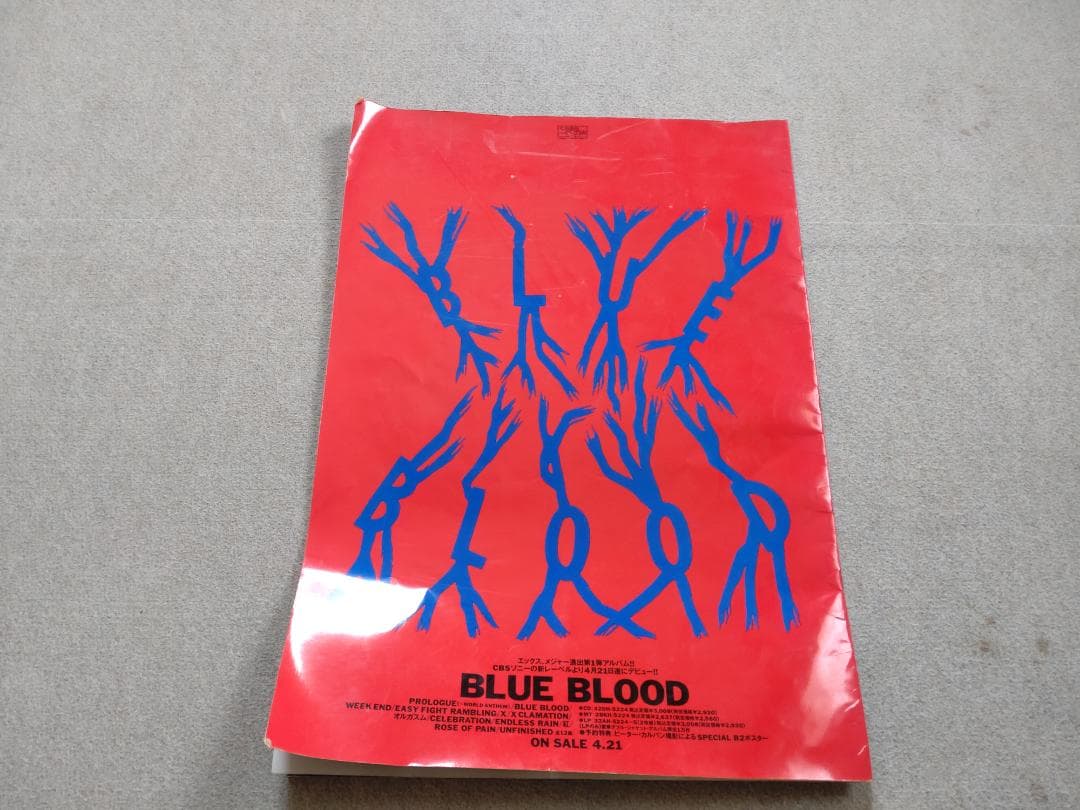 X JAPAN 　BLUE BLOOD TOURパンフレット