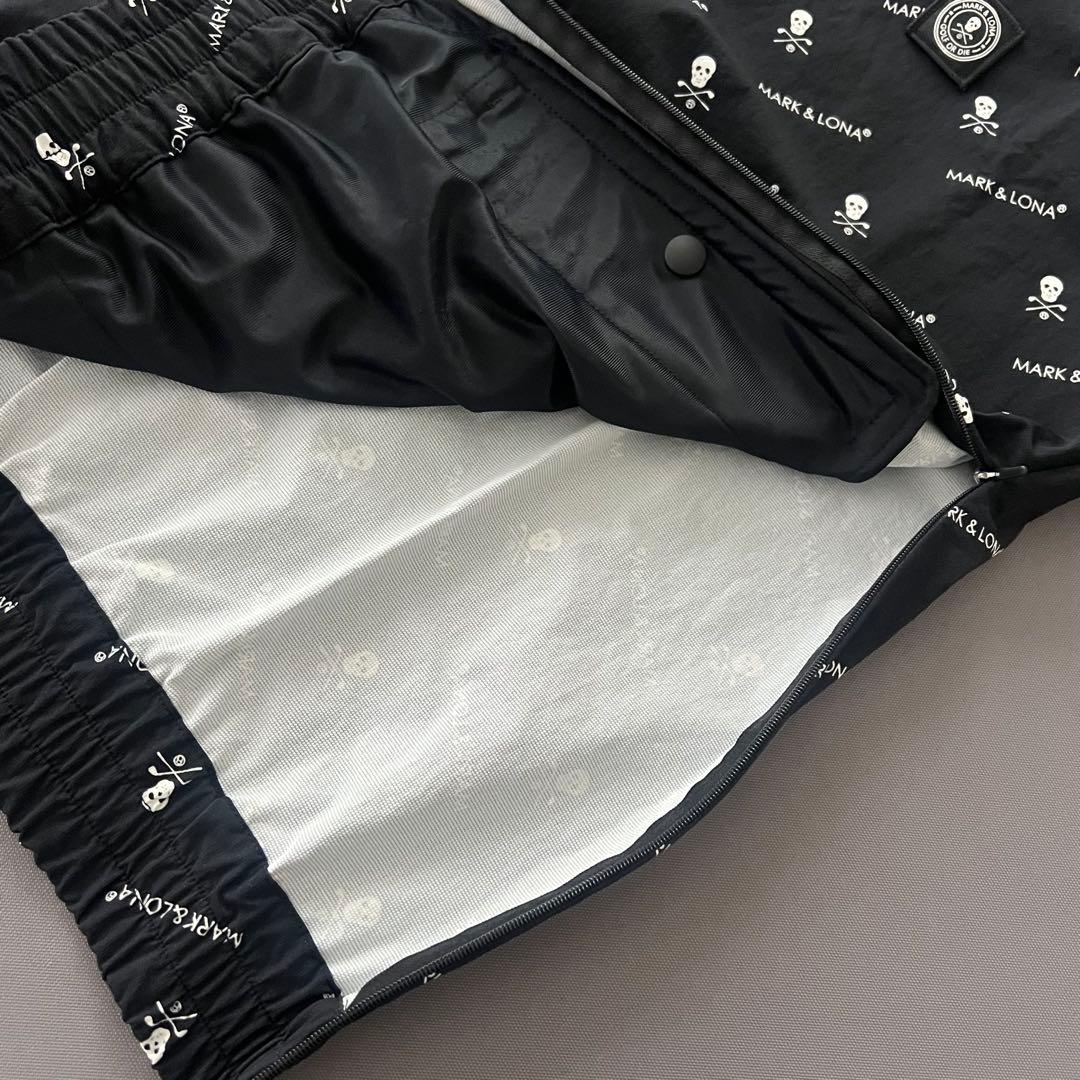 MARK&LONA マークアンドロナ　スニード　総柄　ナイロンジャケット M 黒
