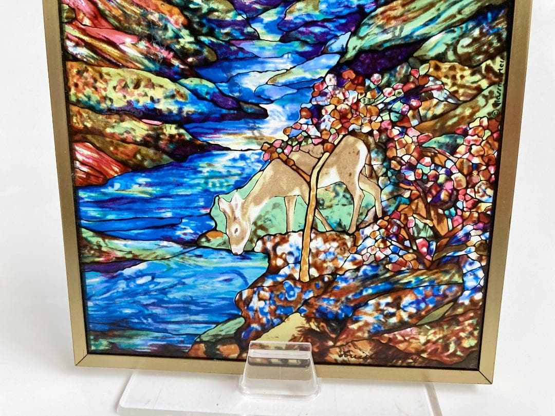 ルイス・C・ティファニー 鹿 ステンドグラス グラスマスターズ Tiffany
