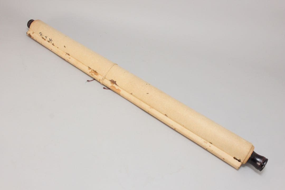 No5614 掛軸　在銘　啓祥　楓橋夜泊　画賛　紙本　中国画　山水　送料無料