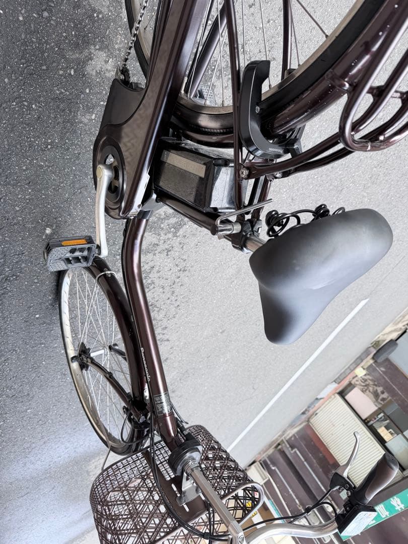大阪府　パナソニック　ダークブラウン 電動アシスト自転車 シティタイプ