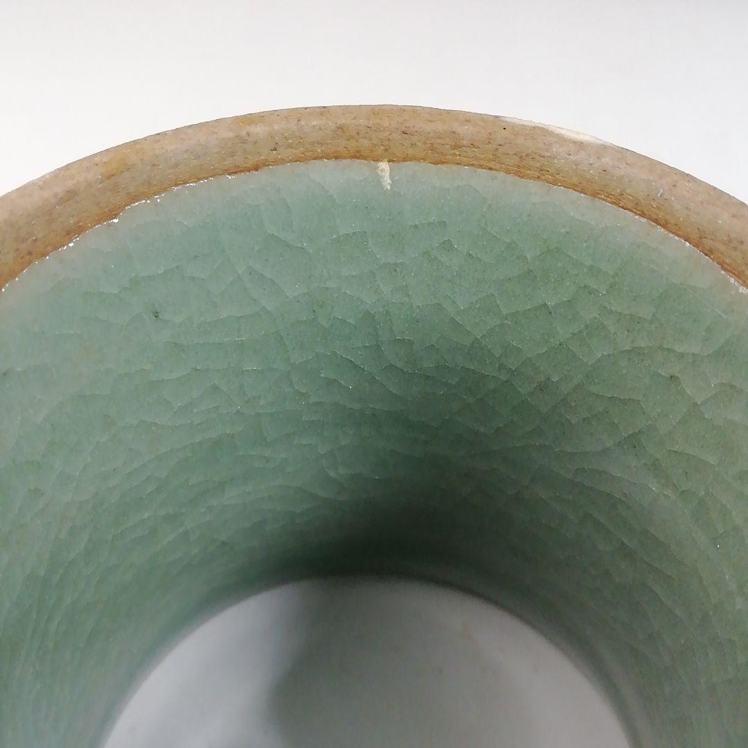 Ｔ７２３　蓋置　『高麗青磁』『韓国人間文化財』『柳根塋 作』　共箱　茶道具