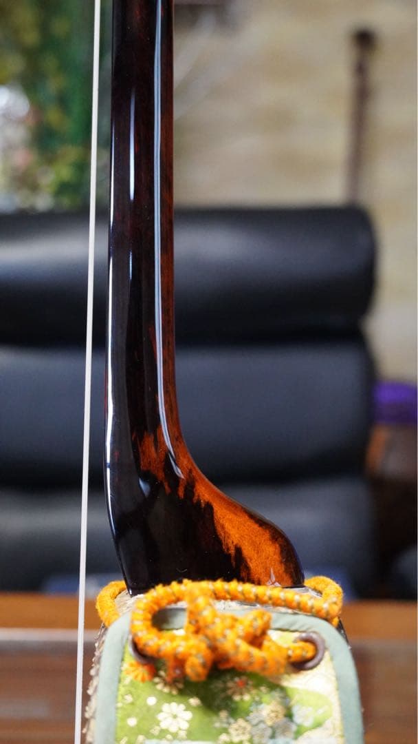 うるま市田場の本島ウジラミ黒木使用　内間直樹ちゃんぐわぁー與那城型三線　一点品