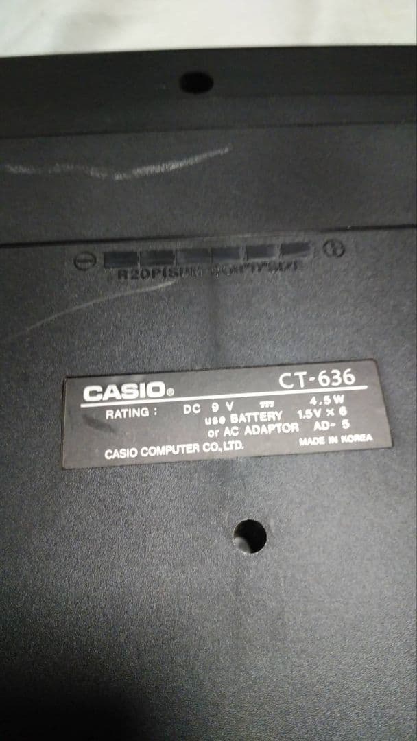 【中古】CASIO　キーボード　充電コード付