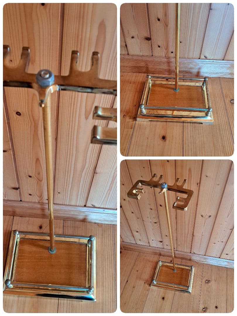 薪ストーブ用 ファイヤーツールセット　暖炉用　真鍮製