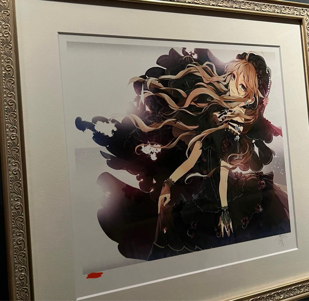 アールビバン　版画　BLACK DRESS マニャ子