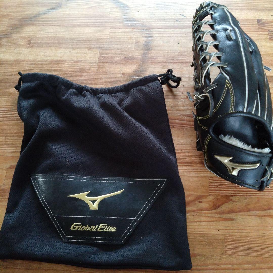 週末セール値下げ!ミズノ 軟式用レザーグローブ 黒　値下げOK
