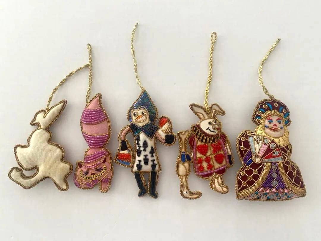 アリス 田川啓二 TILIA ビーズ刺繍オーナメント 5点セット