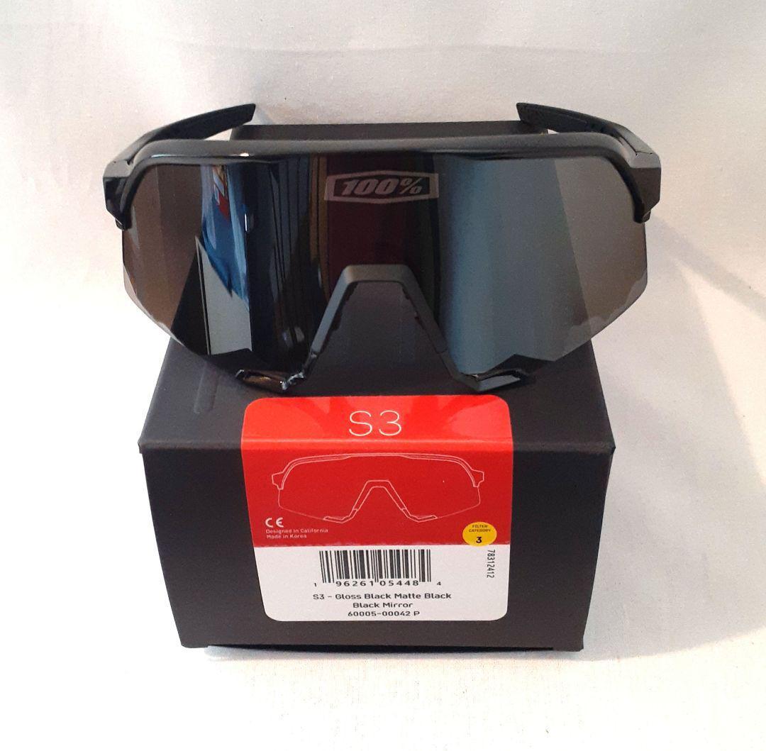 新モデル 100% S3 マットグロスブラック ワンハンドレッド サングラス