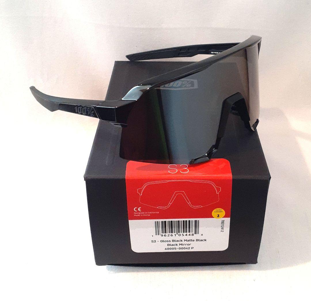 新モデル 100% S3 マットグロスブラック ワンハンドレッド サングラス