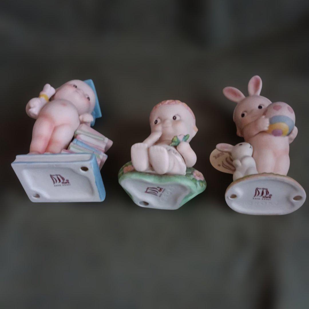 加藤工芸　子供の陶器フィギュア4体セット