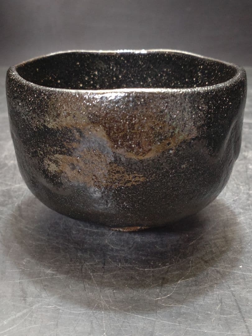 園部玄哉造　黒　茶碗　共箱