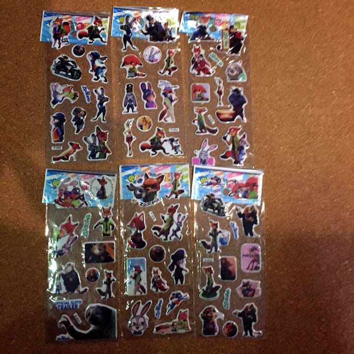 ズートピア 3Dシール 6シートセット【新品・送料無料】