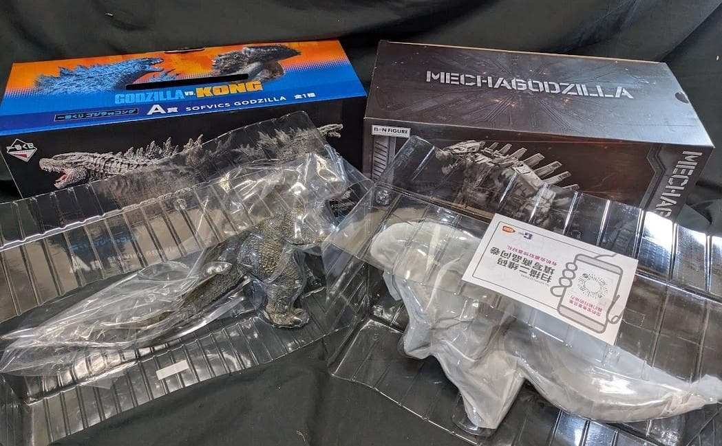 一番くじゴジラ＆メカゴジラ（バンプレスト）モンスターバース版 ソフビ２体セット