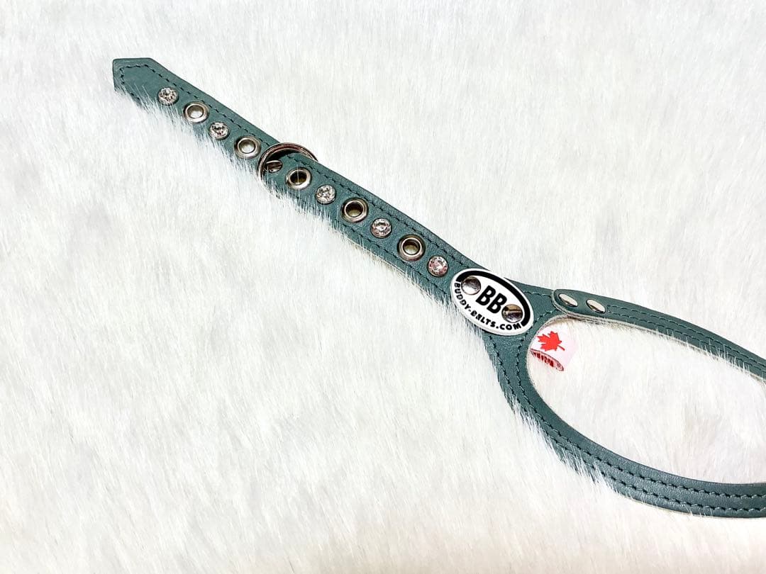 BUDDY BELT 3.5 ブルーグレーラインストーン付き