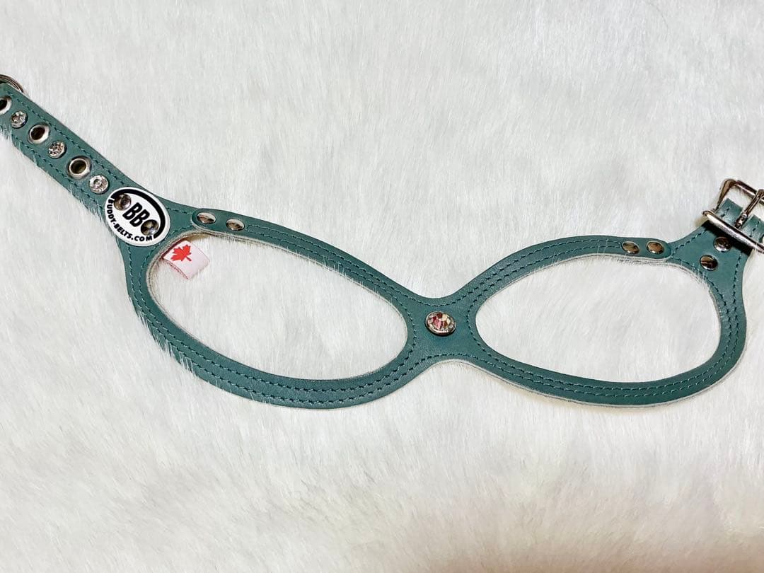 BUDDY BELT 3.5 ブルーグレーラインストーン付き