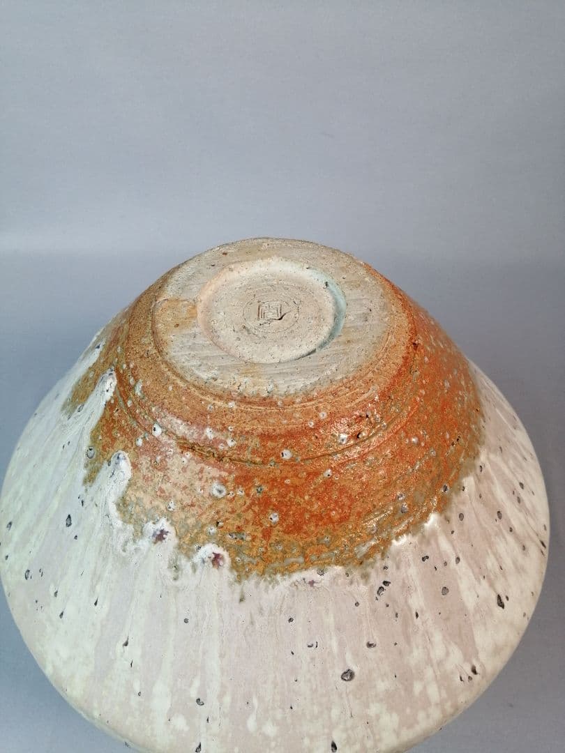 【茶道具】辻光夫作　流白釉花瓶・水指　水指273