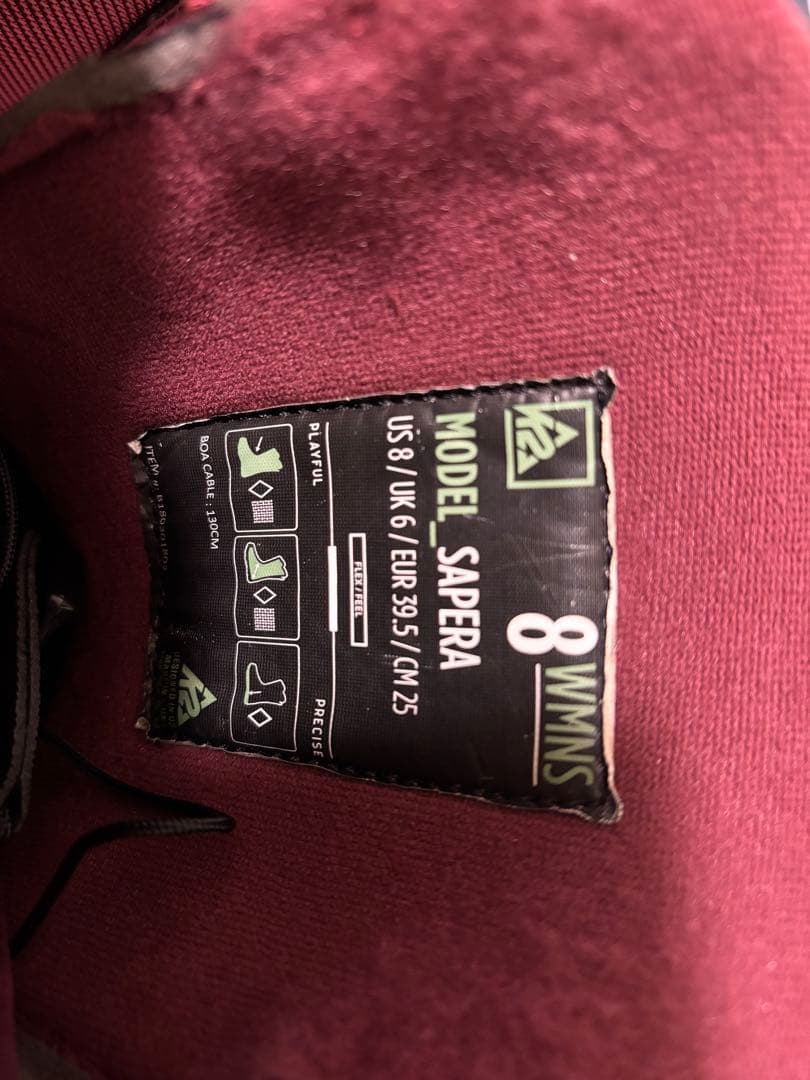 スノーボードブーツ　K2 SAPERA 25.0