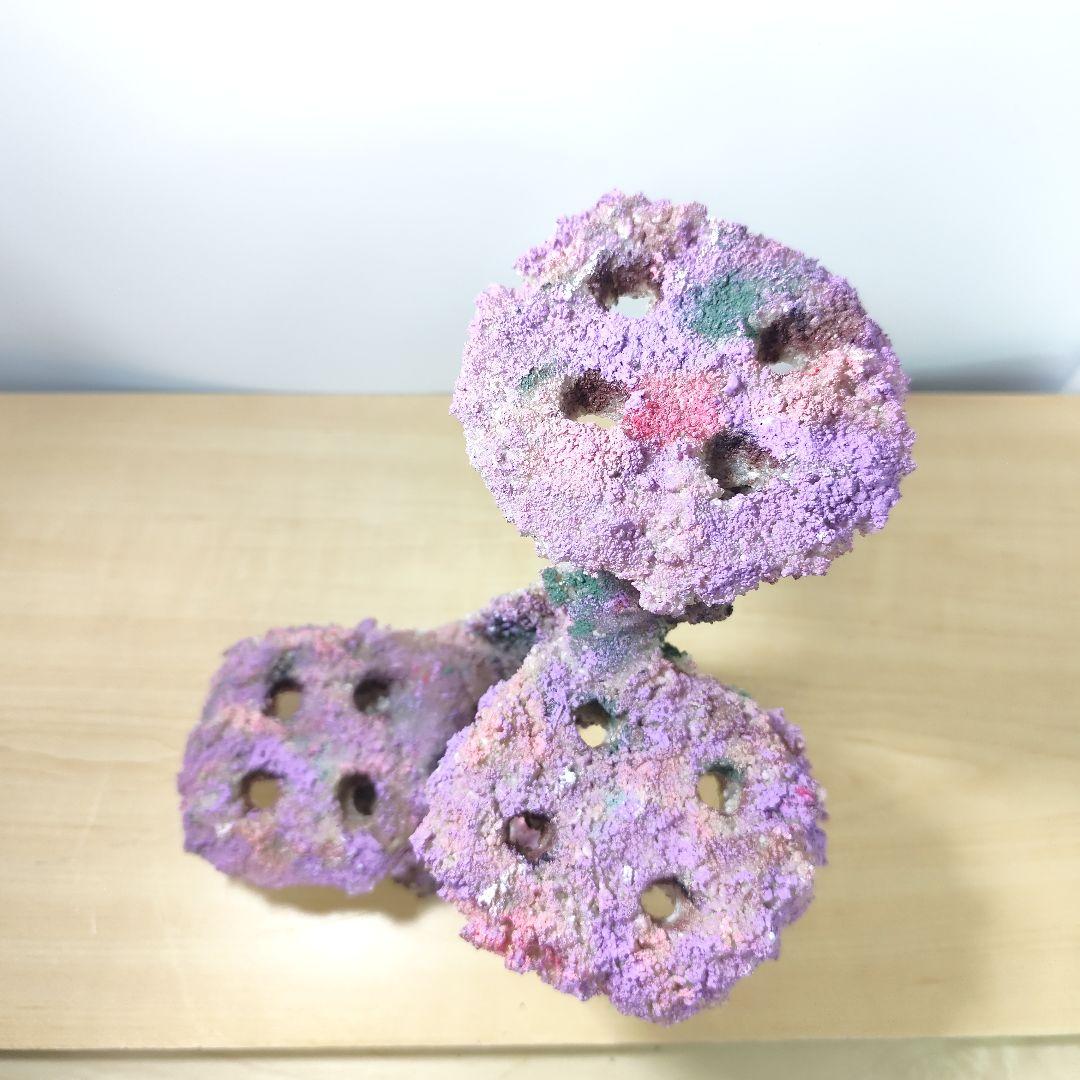 プラグ穴付き アク抜き不要人工ライブロック 海水水槽 レプリカ コーラルフラグ2