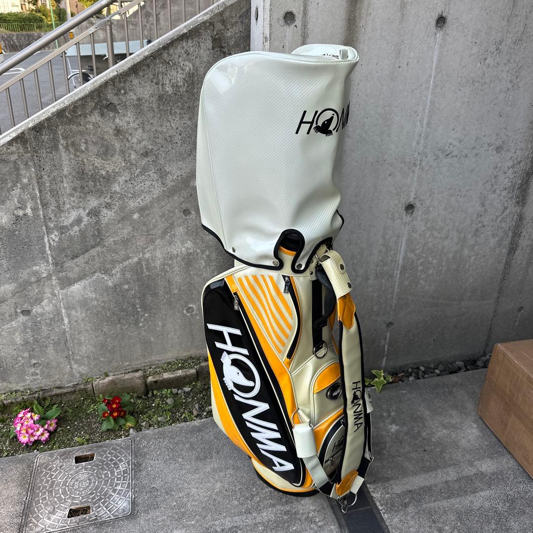 HONMA キャディバッグ ホワイト/イエロー