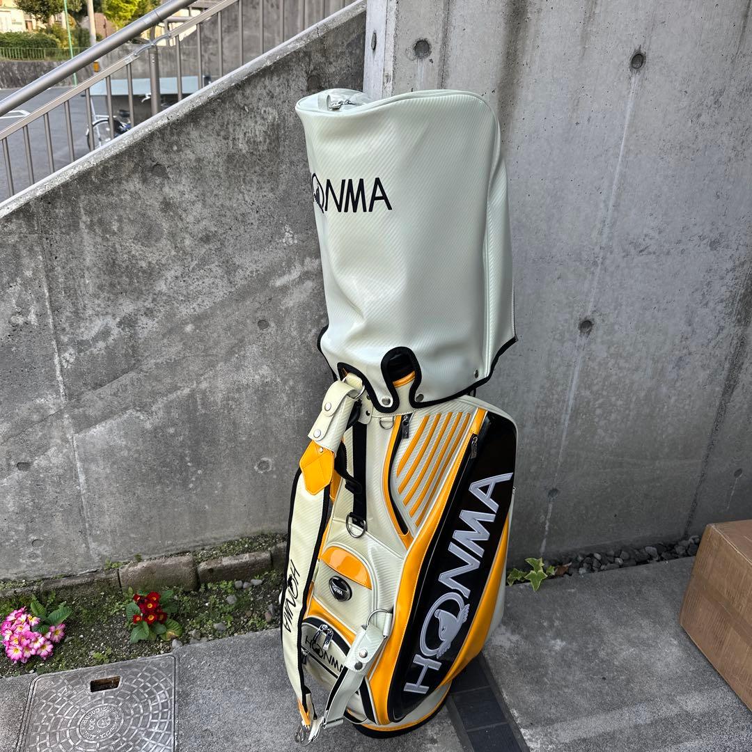 HONMA キャディバッグ ホワイト/イエロー