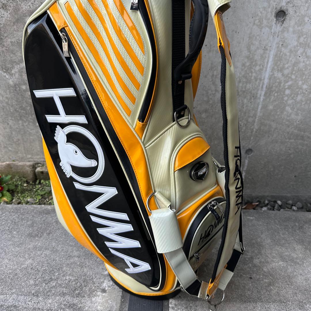 HONMA キャディバッグ ホワイト/イエロー