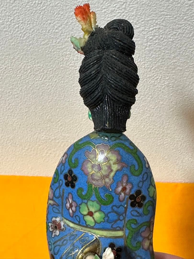 景泰藍 七宝焼美人 中国骨董