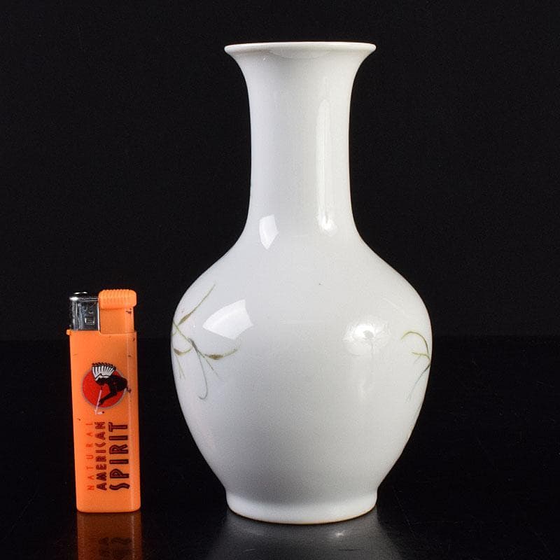 中国　乾隆年製款　粉彩　花鳥文瓶　花入　C　6925