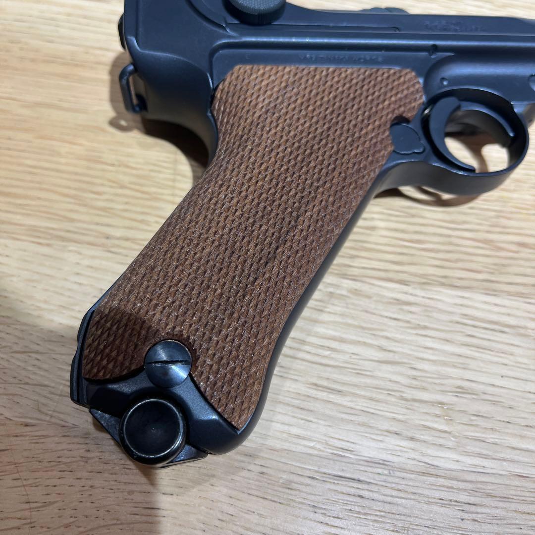 タナカワークス　ルガー　P08 4インチ　ガスブローバック　木製グリップ装着