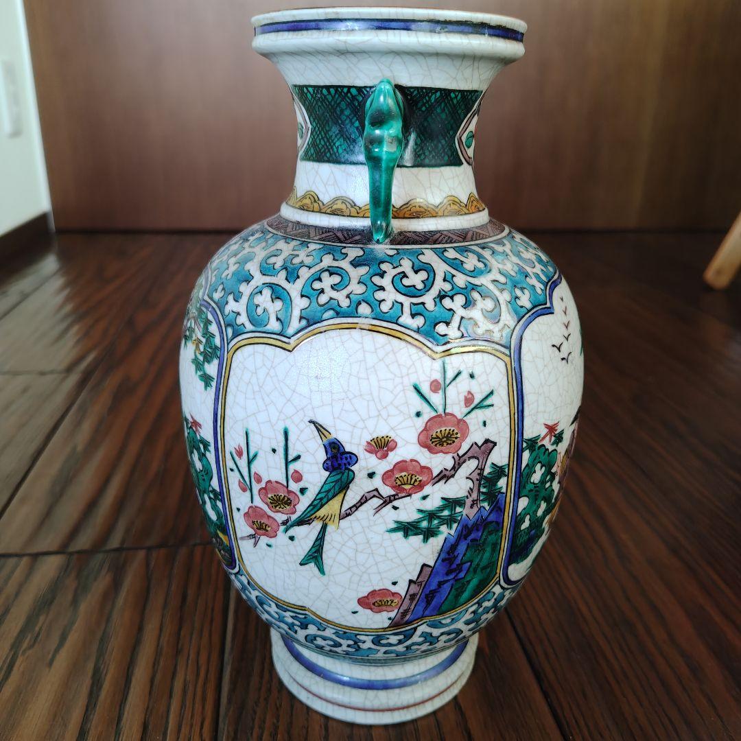 多色手描き陶器壺