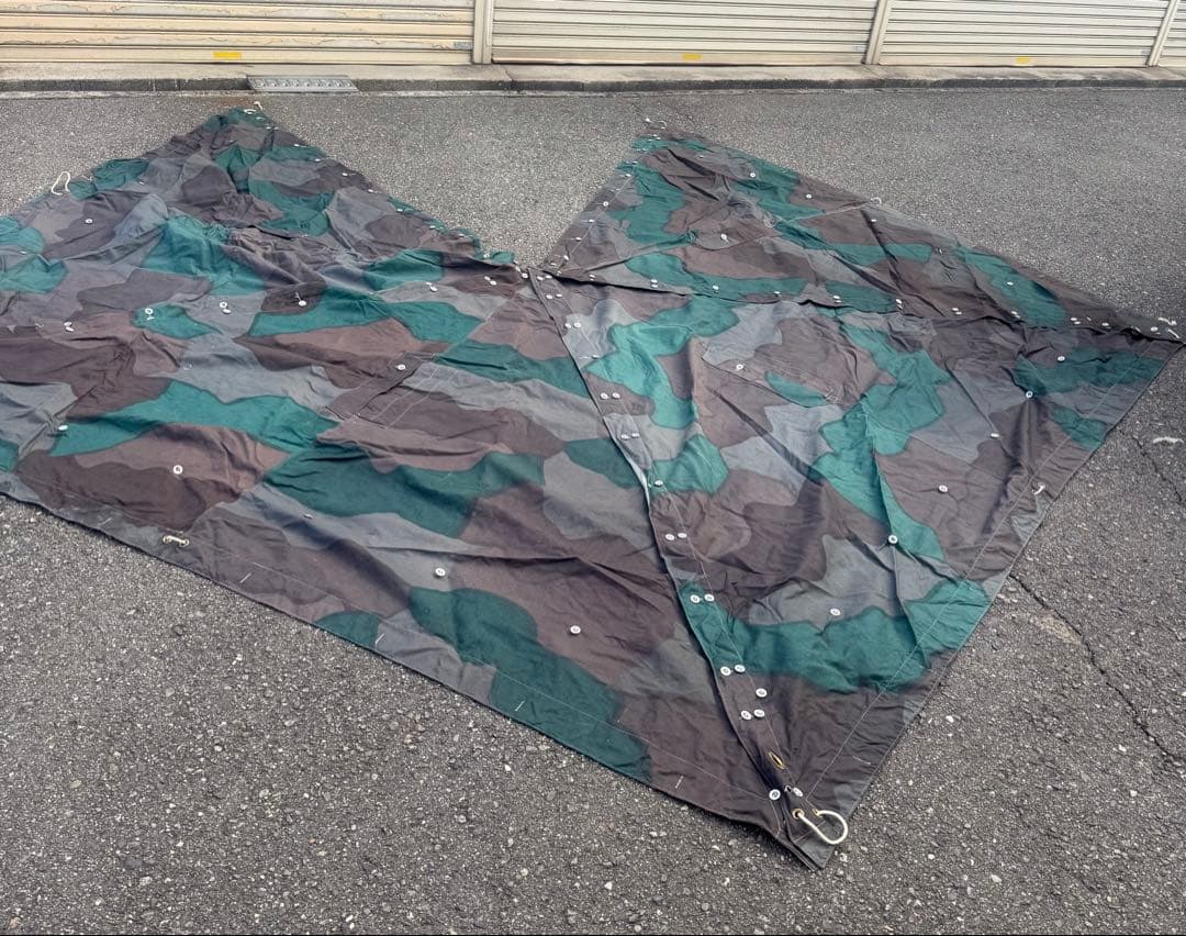 スウェーデン軍　軍幕 ４枚セット 迷彩テント 軍放出品