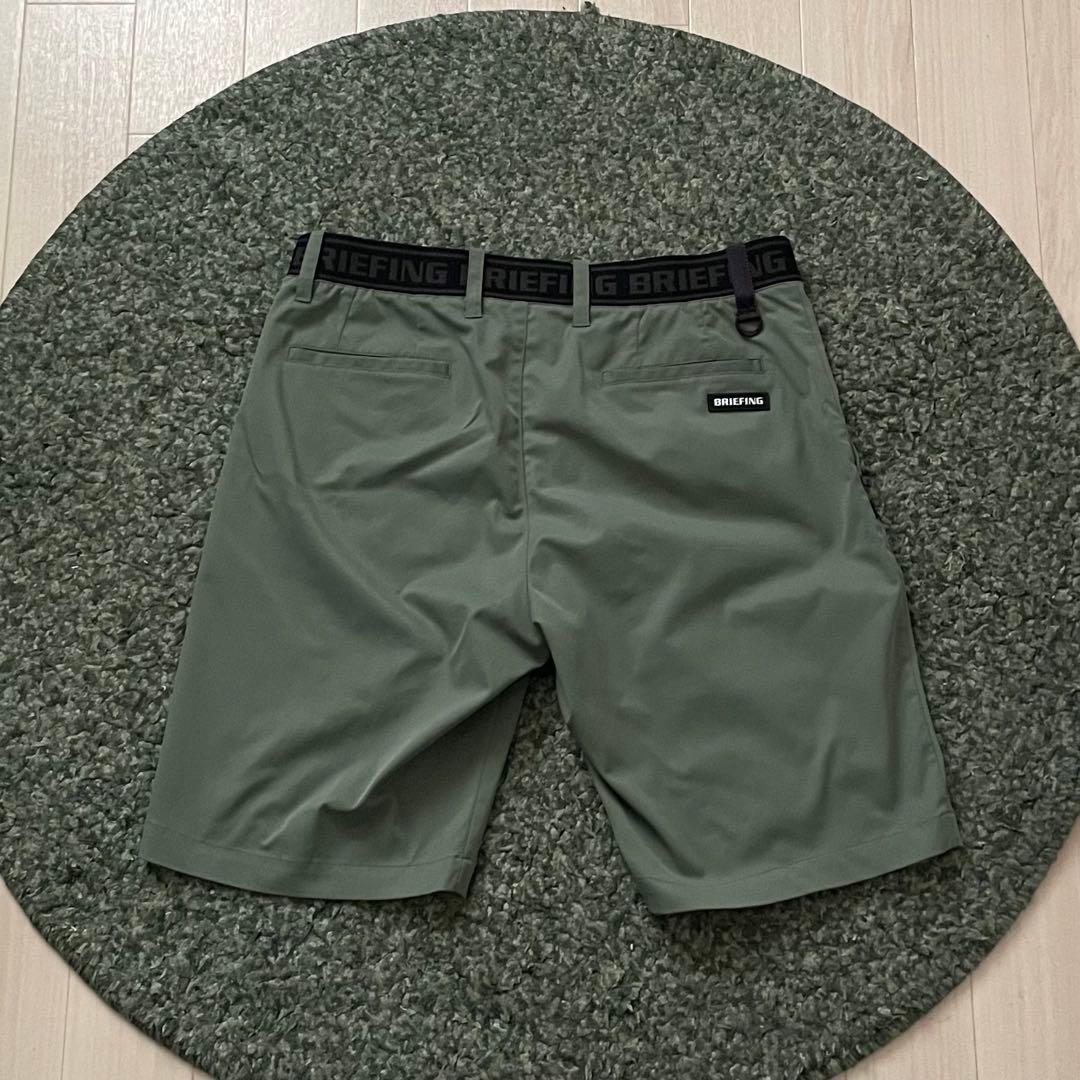 BRIEFING LOGO ELASTIC SHORT PANTS オリーブ M