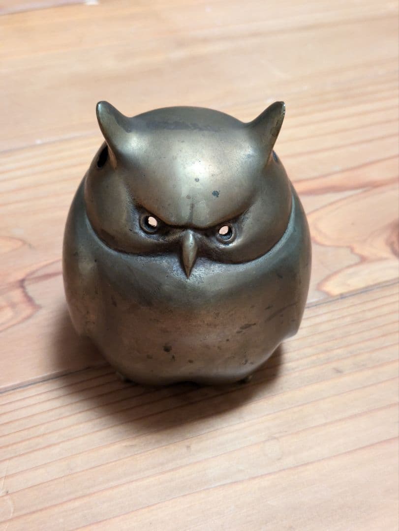 銅製 ふくろう香炉　米田美昭作