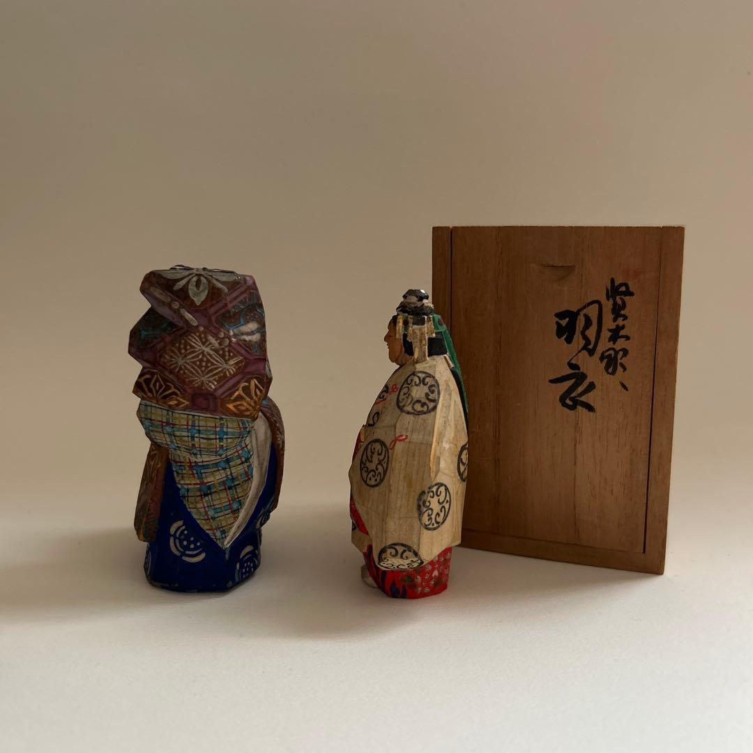 一刀彫　翁　羽衣