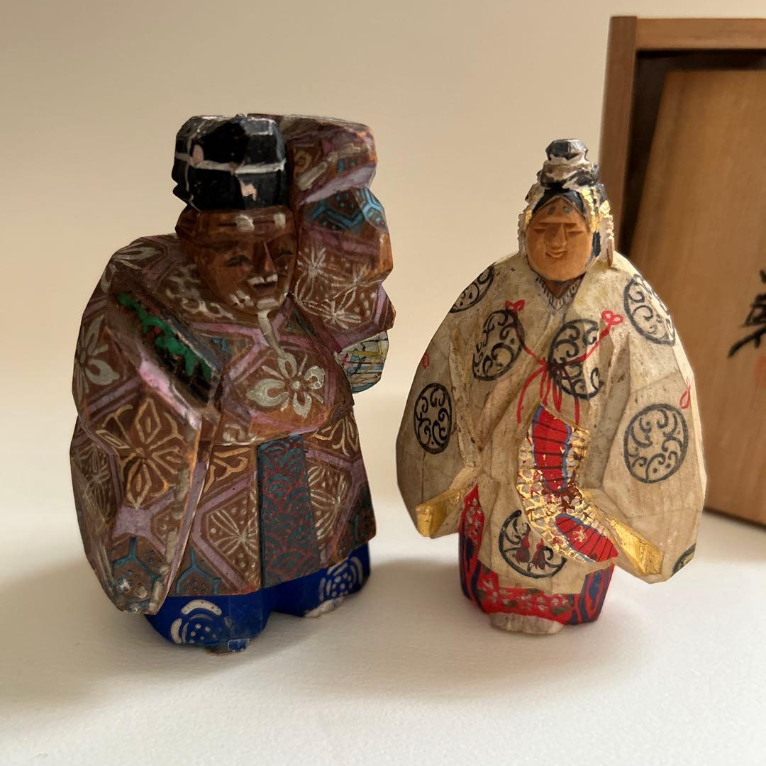 一刀彫　翁　羽衣