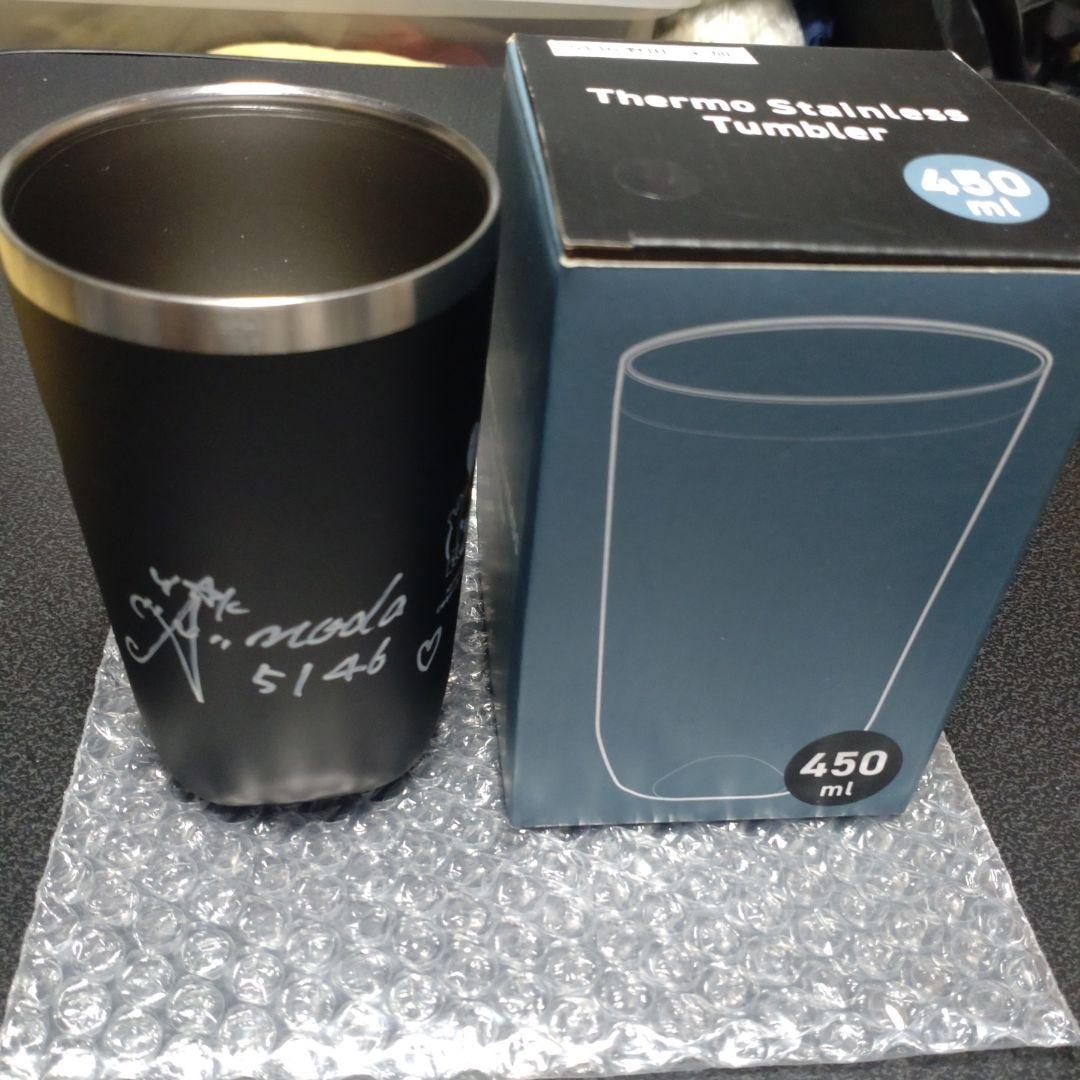 ボートレーサー野田彩加選手　直筆サイン入りタンブラー