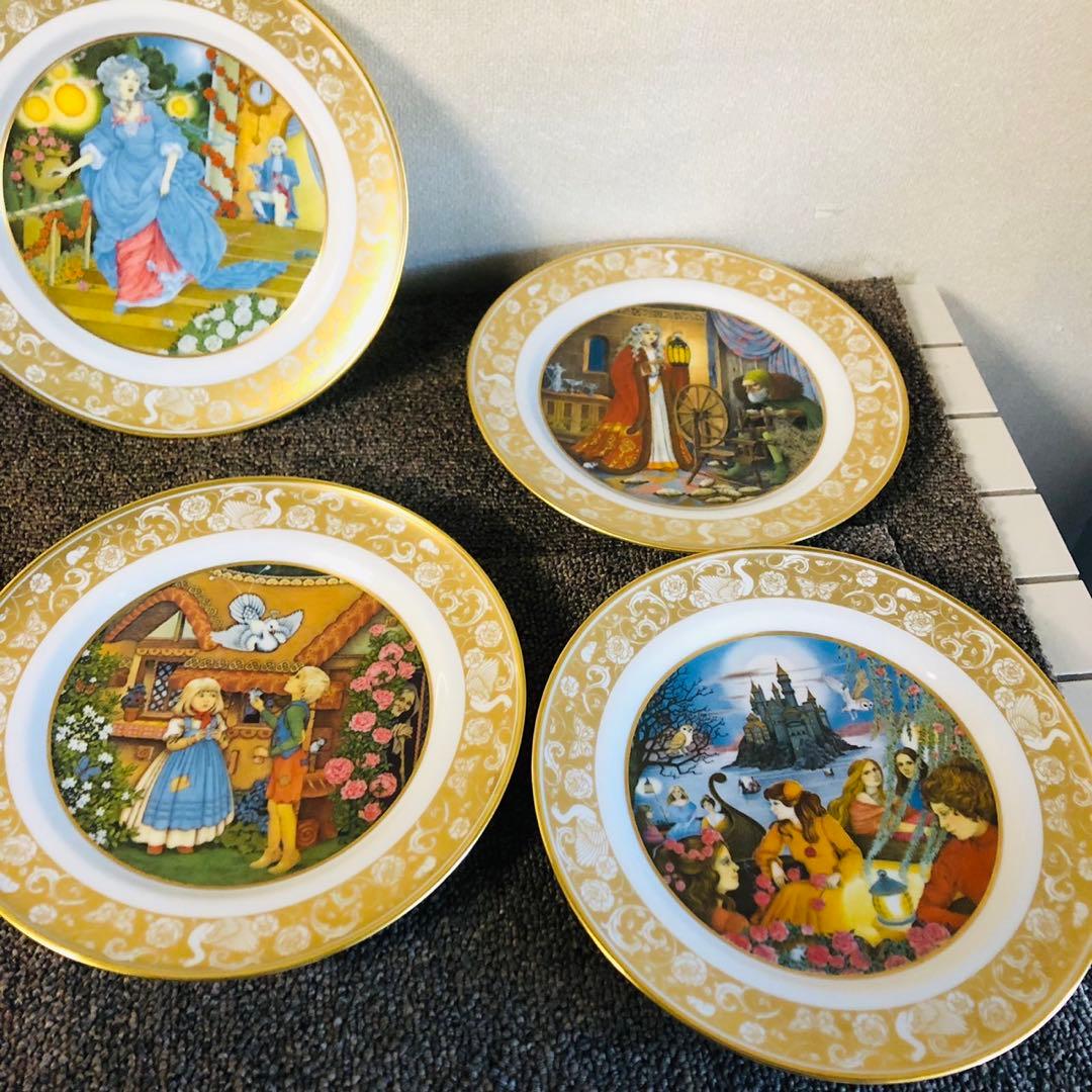 F41コレクション品✨ フランクリンポーセリン グリム童話 プレートセット 絵皿