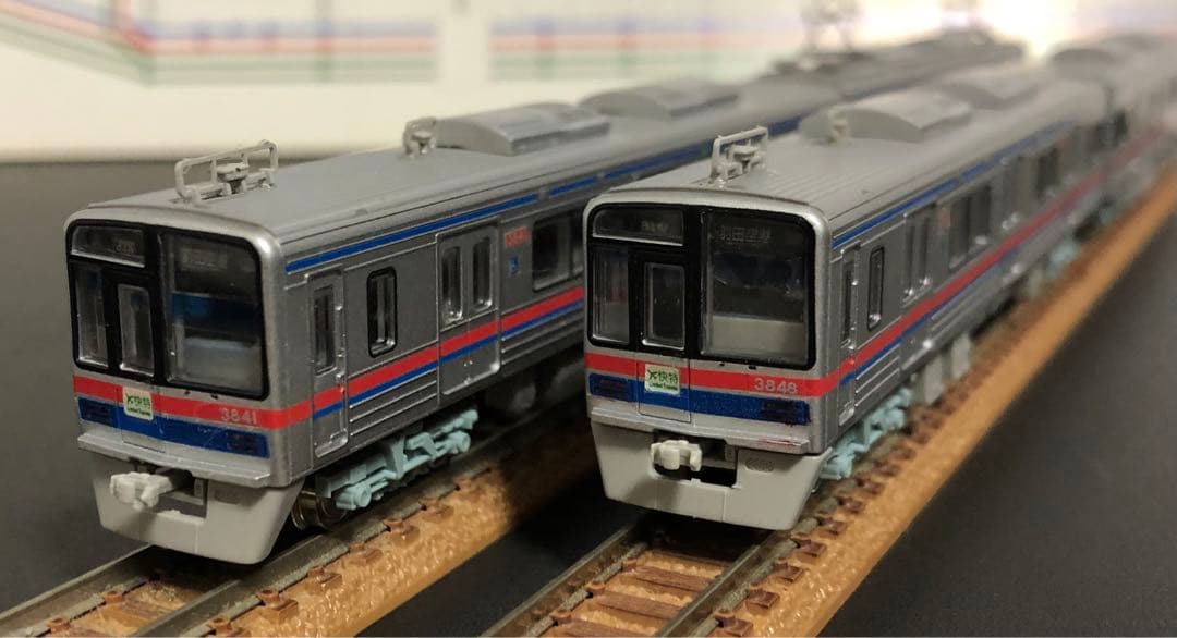 管理番号1593 京成3700形Nゲージ塗装済キット 素人組立品4両